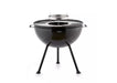 Tower 2-in-1 Sphere Fire Pit and Charcoal BBQ Grill with Handles