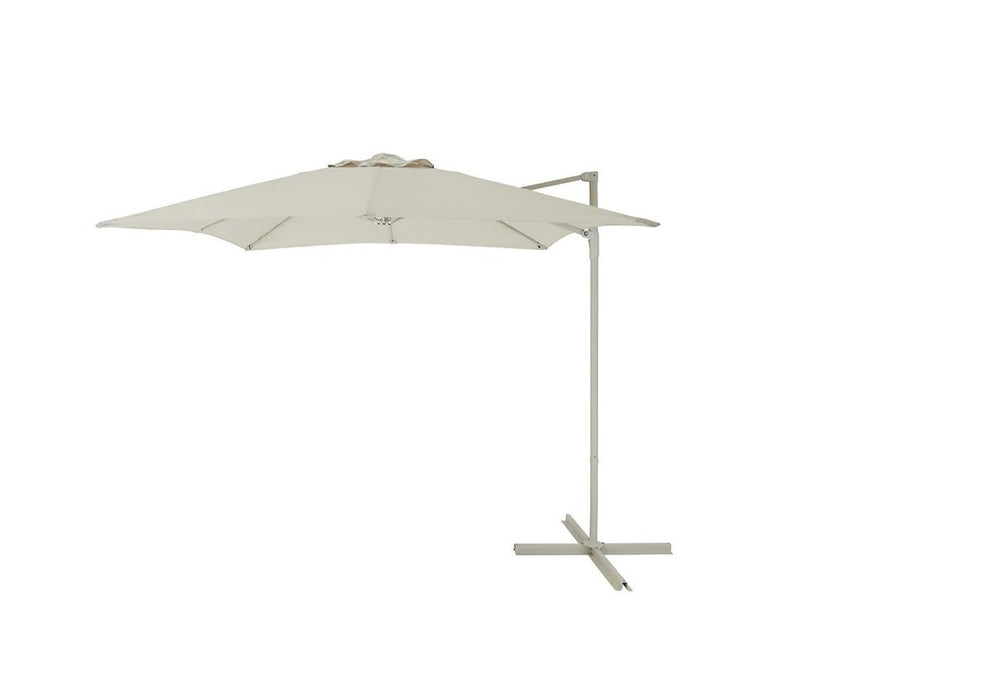 Outdoor Garden 2.5m Square Sandy Beige Overhanging Cantilever Parasol