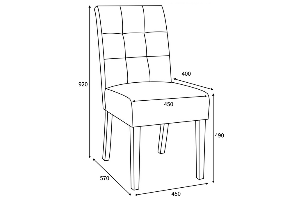 Set of 2 Moseley Waffle Effect Linen Silver Dining Chairs with Natural Legs