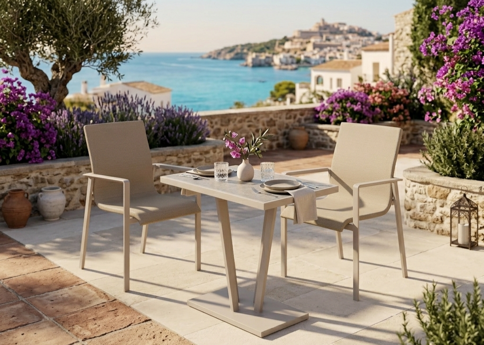 Venus Outdoor Aluminium 2 Seater Bistro Dining Set
