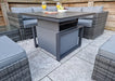 Gozo Deluxe Grey Outdoor Rattan Corner Sofa Adjustable Dining Table Set Furniture Set