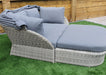 'Maldives' Large Rattan Modular Daybed Sofa Lounger with Shade Canopy