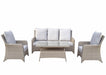 'Sorrento' Natural 5 Seater Lounge Set With Coffee Table