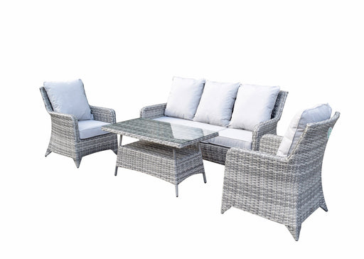 'Sorrento' Grey 5 Seater Lounge Set With Coffee Table