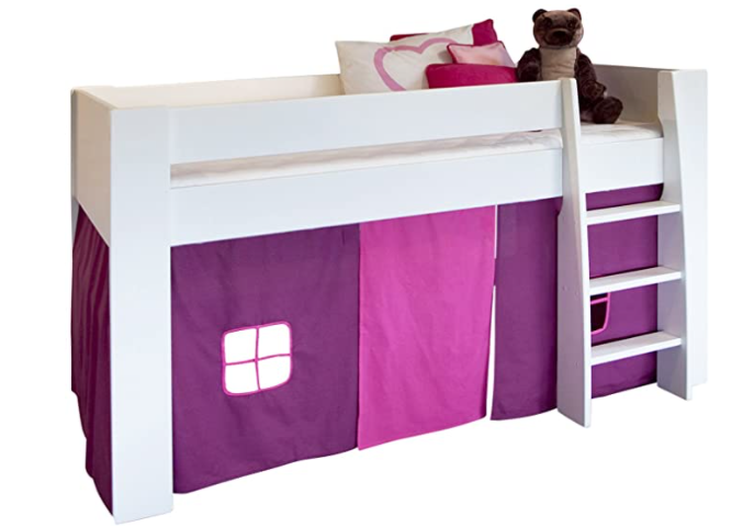 White Mid Sleeper Single 3ft Children s Bed Furniture for the home