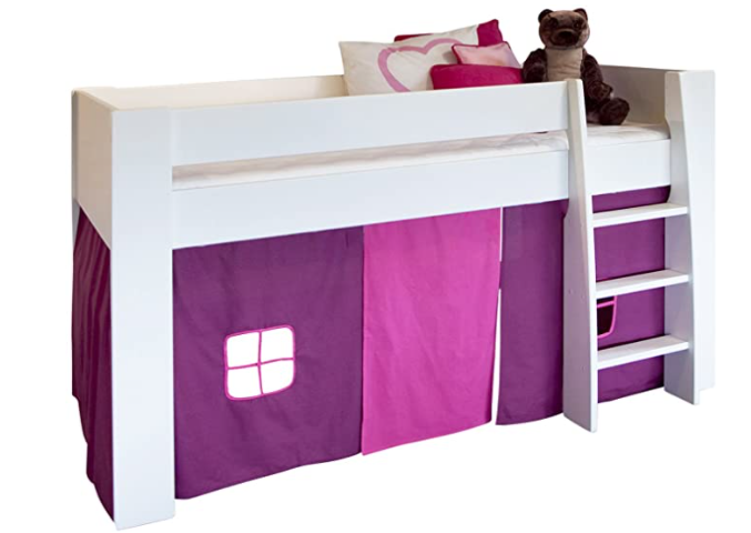 White Mid Sleeper Single 3ft Children's Bed