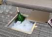 EDWI0318 'Borneo' Brown Natural Luxury Rattan Corner Sofa Set with Ice Bucket Rising Table