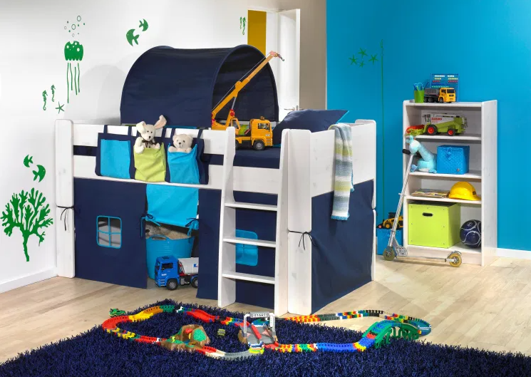 White Mid Sleeper Single 3ft Children s Bed Furniture for the home