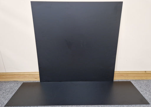 Black Effect HPL Laminate Fireplace Back Panel & Hearth Set