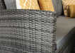 Char0309 Charllote Grey Rattan COrner Sofa with adjustable height rising dining table and stools