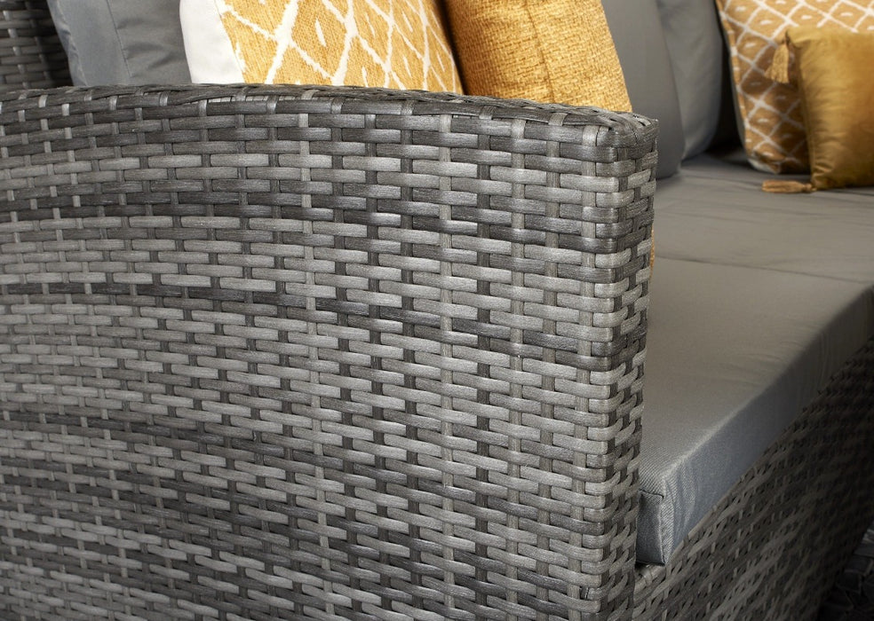 Charlotte Grey Rattan Corner Sofa Garden Furniture Dining Table Set Furniture For The Home