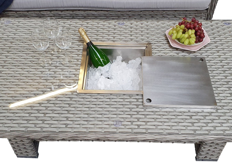 classy ice bucket height adjustable table rattan furniture 