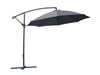'Love Rattan' Outdoor Garden Cantilever Overhang Parasol Umbrella Grey