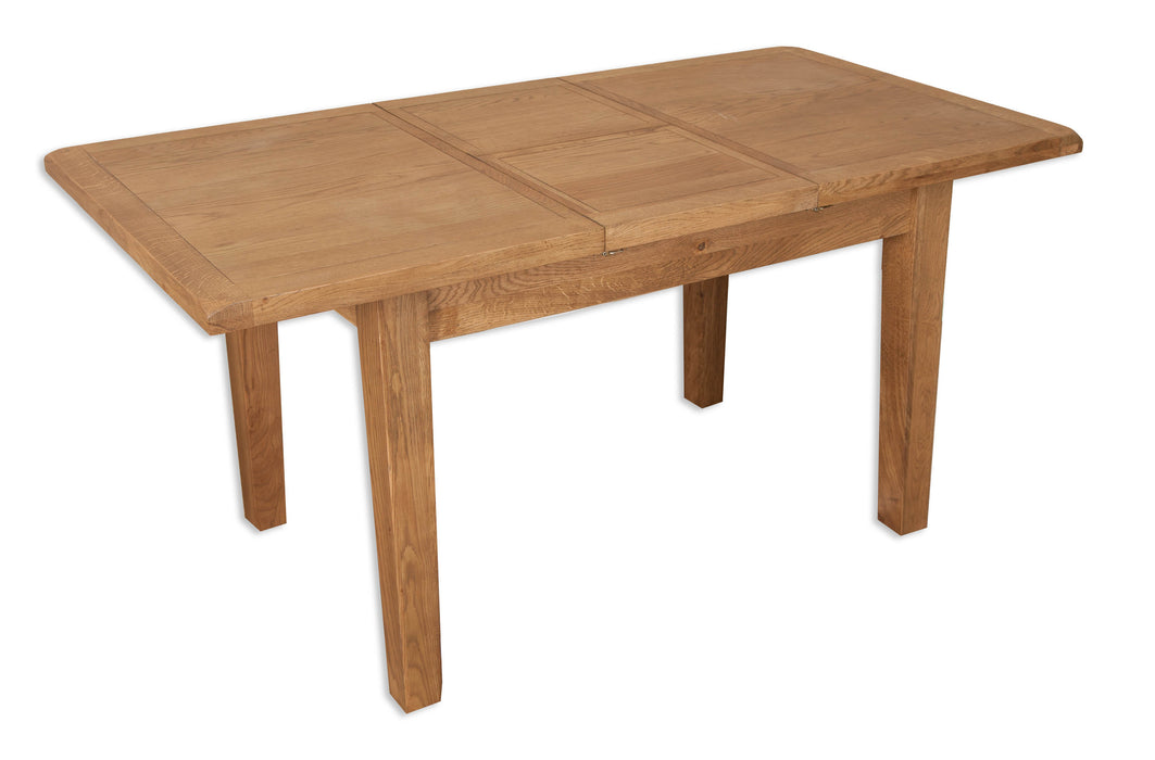 solid oak extending dining table butterfly extension seats 6 8 2.10 meters 1.6 meters 