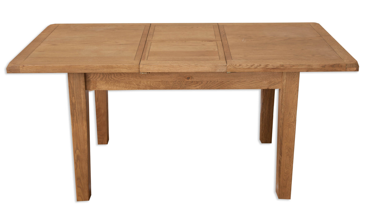 solid oak extending dining table butterfly extension seats 6 8 2.10 meters 1.6 meters 