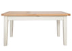 extending dining table solid oak painted ivory natural cream butterfly extension 