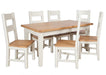solid oak extending dining table painted ivory cream butterfly extender 1.6m