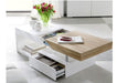 ModaNuvo 'Hope' Modern White Gloss & Oak Extending Storage Coffee Table With Drawer