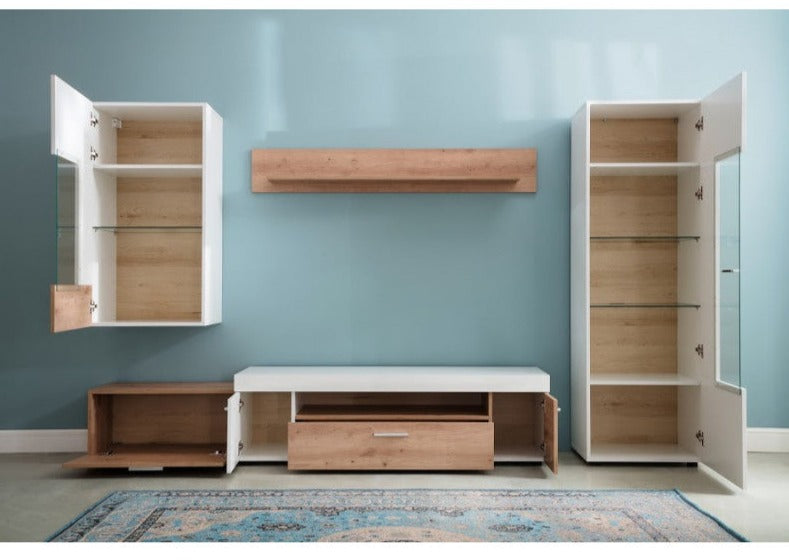 Rustic tv online wall unit