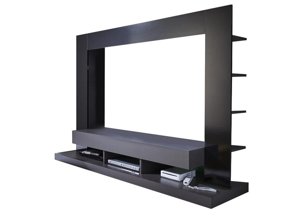 ModaNuvo 'Miami' Grey & Black Gloss TV Multi Media Entertainment Unit LED Light