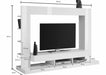 ModaNuvo 'Miami' Grey & Black Gloss TV Multi Media Entertainment Unit LED Light