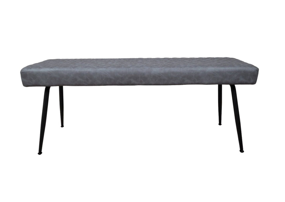 Modern Grey PU Leather Industrial style Kitchen Dining Bench