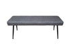 Modern Grey PU Leather Industrial style Kitchen Dining Bench