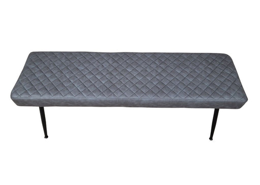 Modern Grey PU Leather Industrial style Kitchen Dining Bench