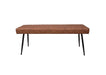 Modern Tan Brown PU Leather Industrial style Kitchen Dining Bench