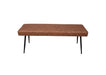 Modern Tan Brown PU Leather Industrial style Kitchen Dining Bench