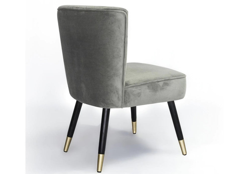 Modern 'Manon' Dining Room Occasional Kitchen Light Grey Velvet Chair