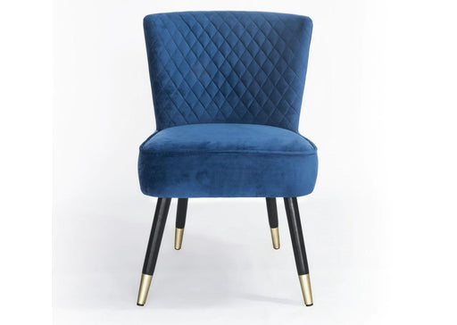 Modern 'Manon' Dining Room Occasional Kitchen Navy Blue Velvet Chairs