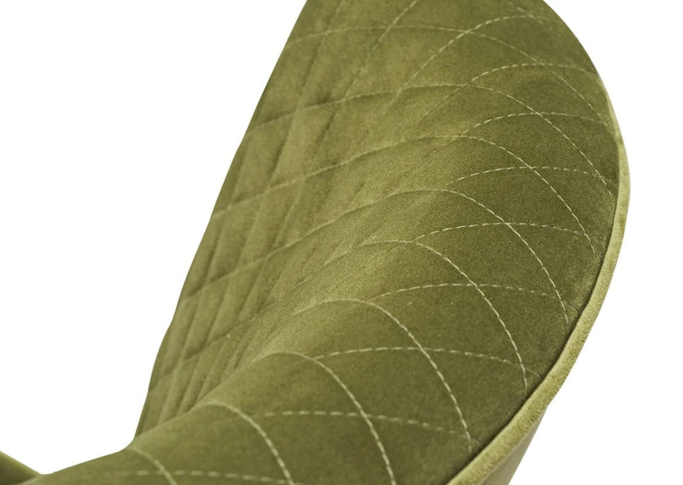 Modern 'Manon' Dining Room Occasional Kitchen Vintage Green Velvet Chairs