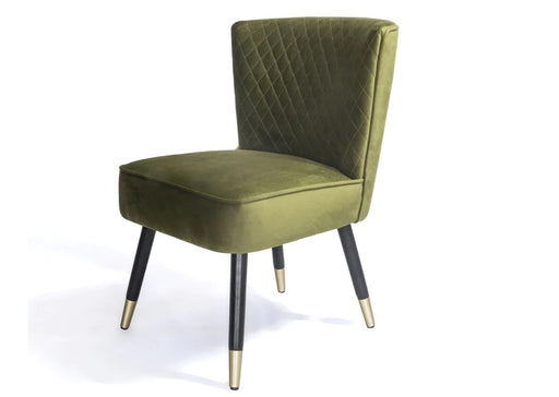 Modern 'Manon' Dining Room Occasional Kitchen Vintage Green Velvet Chairs