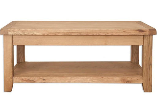 solid country oak coffee table tv stand 