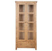 solid oak glass 2 door dining living room display cabinet unit storage furniture