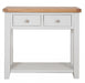 solid oak grey painted 2 draw console table hallway living room cabinet storage furniture