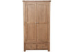 'Oakwood Living' Country Oak 2 Door / 2 Draw Double Wardrobe