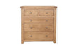 'Oakwood Living' Country Oak 5 Drawer Chest of Drawers
