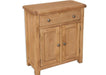 'Oakwood Living' Country Solid Oak 2 Door Hall Cabinet / Small Sideboard