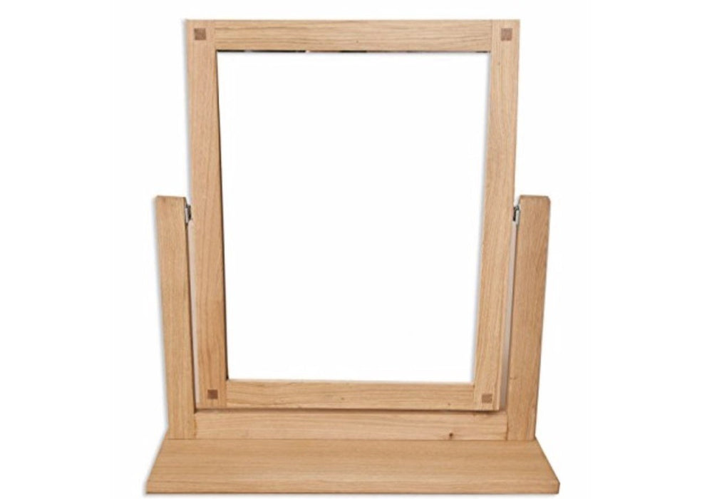 'Oakwood Living' Natural Oak Dressing Table Top Mirror