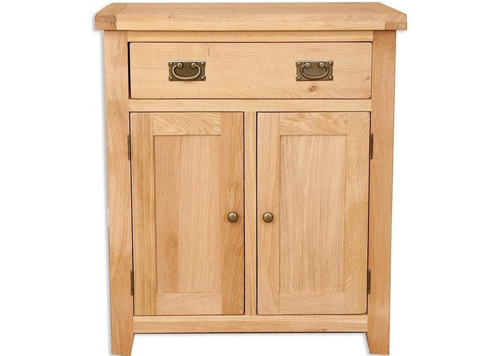 'Oakwood Living' Natural Solid Oak Hall Cabinet / Small Sideboard