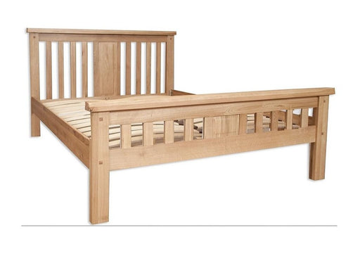 'Oakwood Living' Natural Solid Oak Double Bed Frame