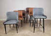 Shoreditch Tan Brown PU Leather Industrial Kitchen Breakfast Bar Stool, Black Metal Leg