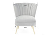 'Quince' Modern Style Compact Plush Pink Velvet Cocktail Chair