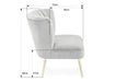 'Quince' Modern Style Compact Plush Pink Velvet Cocktail Chair