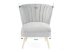 'Quince' Modern Style Compact Plush Midnight Blue Velvet Cocktail Chair