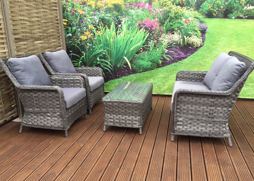 conservatory garden rattan furniture 4 seater sofa lounge set 
