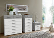 SlumberHaus 'Click/Duo' White & Grey Concrete Chests of Drawers