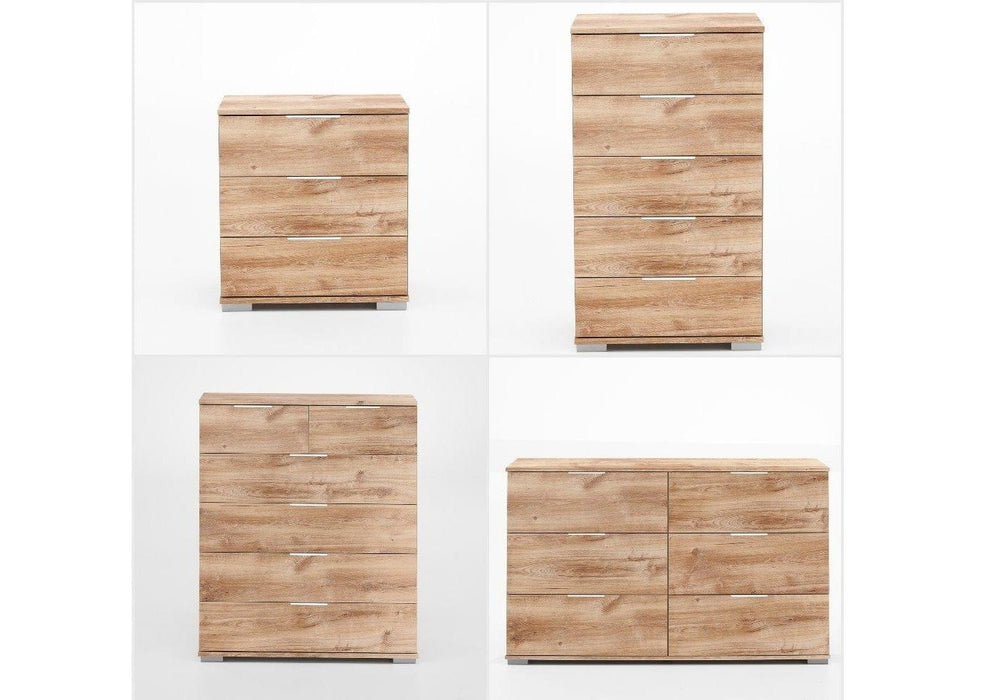 SlumberHaus Planked Oak Range of Chests of Drawers